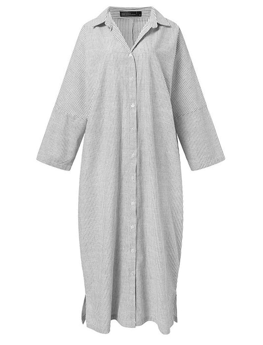 Oversized Striped Maxi Dress