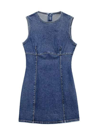 Sleeveless Denim Mini Dress