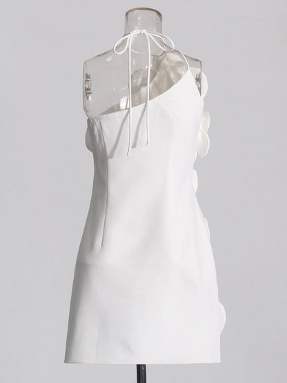 Strapless Rosette Mini Dress