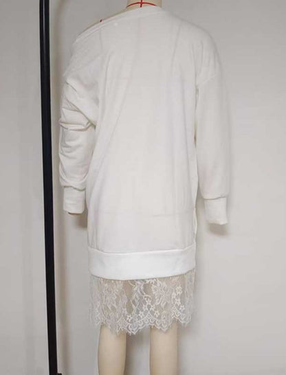 Faux Two-Piece Oversized Sweater Dress