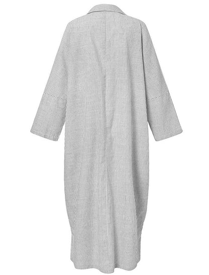 Oversized Striped Maxi Dress